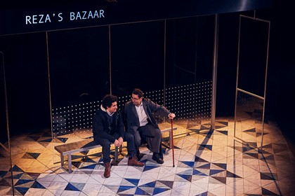 Production still for "Good Muslim Boy". L-R: Osamah Sami, Rodney Afif. Photographer: Tim Grey