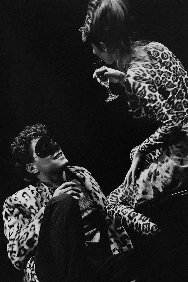Production still for "Burning Time". L-R: Vince Colosimo, Fiona Todd. Photographer: Jeff Busby