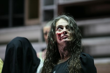 Production still for "The Women of Troy". Melita Jurisic. Photographer: Tracey Schramm