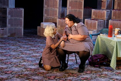 Production still for the 2022 Season of 'Looking For Alibrandi'. L-R: Lucia Mastrantone, Chanella Macri. Photographers: Jeff Busby & Tamarah Scott