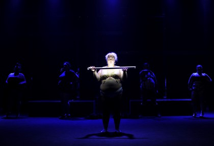 Production still for "Nothing to Lose". Anastasia Zaravinos (centre). Photographer: Heidrun Löhr