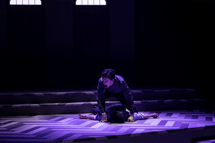 Production still for the 2023 Season of 'Nosferatu.' In photo: Jacob Collins-Levy, Max Brown. Photographer: Pia Johnson