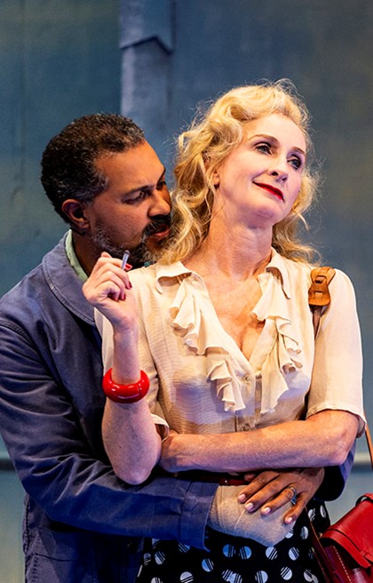 Production still for "Cloudstreet". L-R: Bert LaBonté, Natasha Herbert. Photographer: Pia Johnson