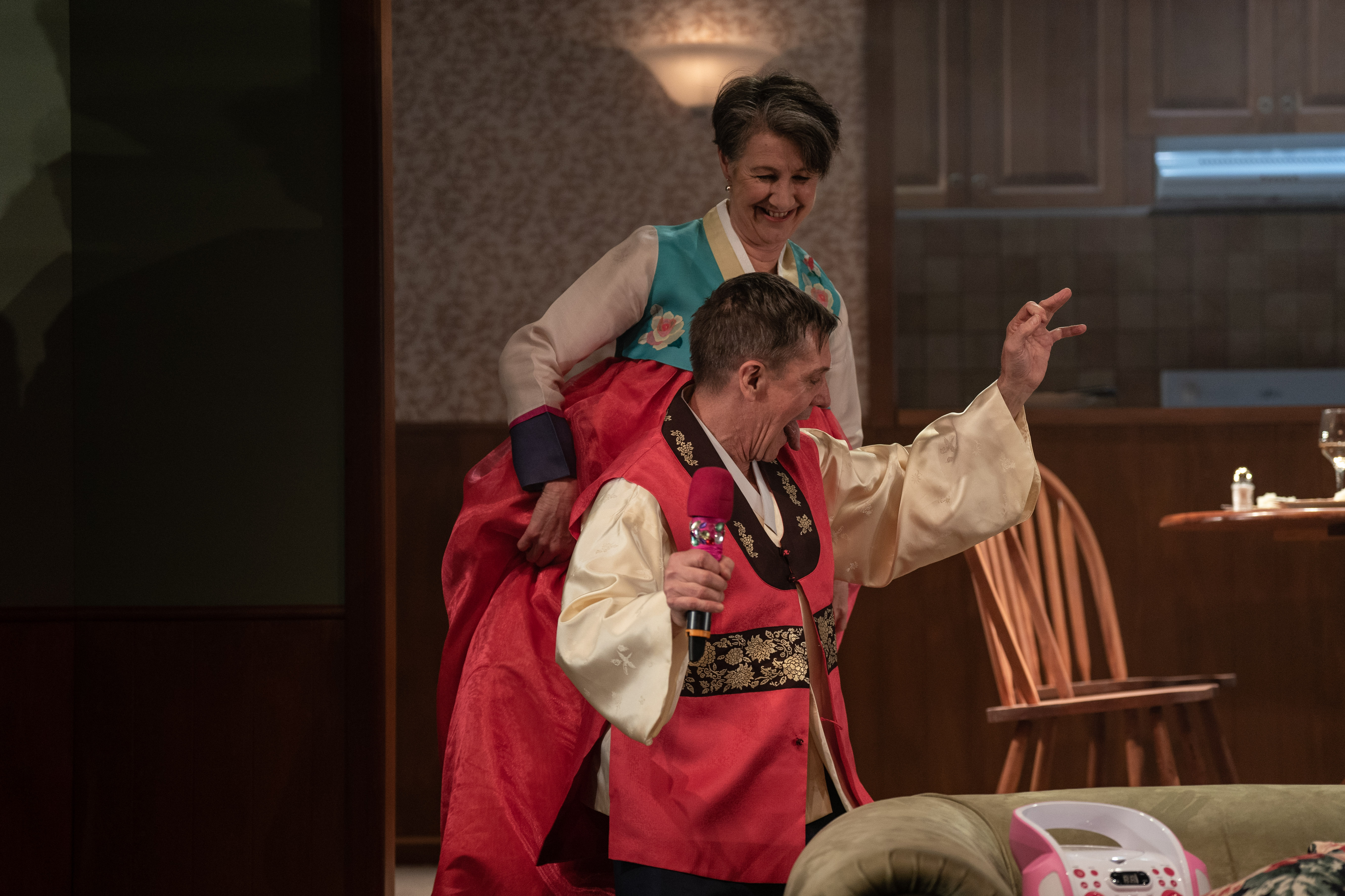 Production still for the 2022 Season of 'K-BOX'. In photo: Syd Brisbane (front), Maude Davey. Photographer: Phoebe Powell