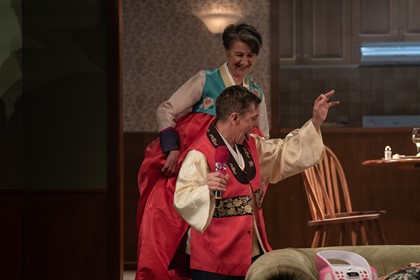 Production still for the 2022 Season of 'K-BOX'. In photo: Syd Brisbane (front), Maude Davey. Photographer: Phoebe Powell