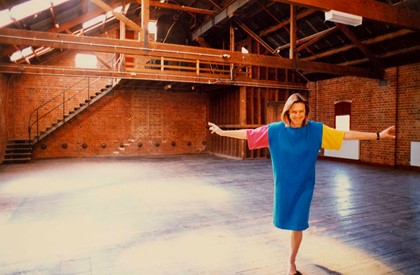 Jill Smith in our new rehearsal room, the Bagging Room
