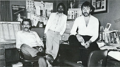 Carillo Gantner, Garrie Hutchinson and Graeme Blundell. Photo by Rennie Ellis