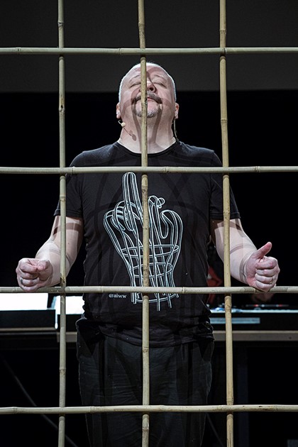 Production still for Amsterdam season of "Generation Jeans". Nicolai Khalezin. Photographer: Jan Boeve