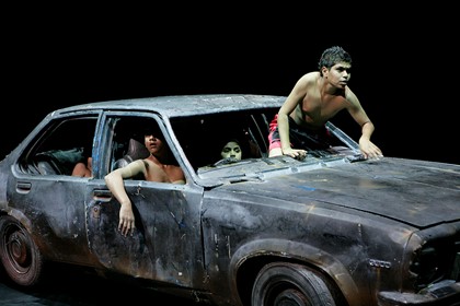 Production still for "Kin". Photographer: Jeff Busby