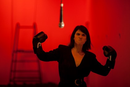Production still for "Frankenstein". Mary Helen Sassman. Photographer: Guy Little
