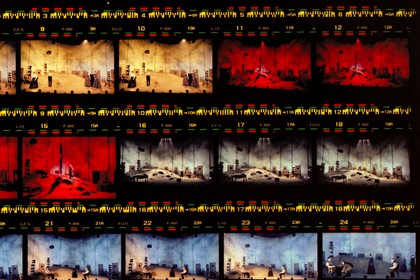 Part of contact sheet from photo shoot for "The Fortunes of Richard Mahony". Photographer: Unknown