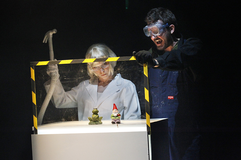 Production still for "Hard Rubbish". L-R: Tamara Rewse, Phillip McInnes . Photographer: Jeff Busby