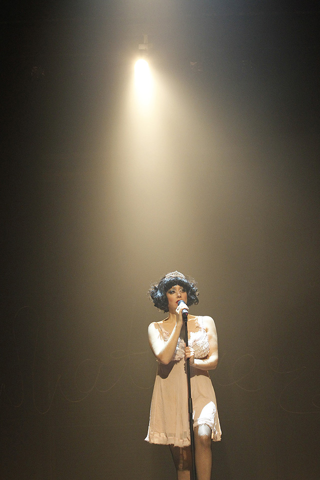 Production still for "Little Match Girl". Meow Meow. Photographer: Jeff Busby