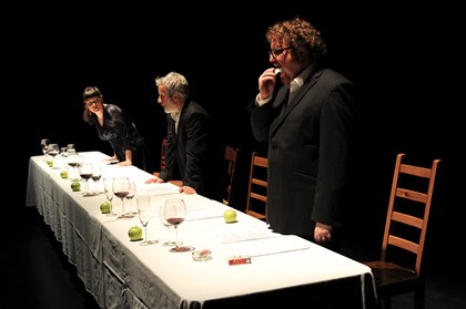 Production still for "The Last Supper". Photographer: Heidrun Lohr
