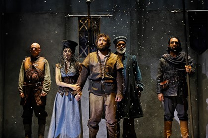 Photographer: Jeff Busby. In photo: David Woods, Bojana Novakovic. Johnny Carr, Tony Briggs and Khisraw Jones-Shukoor.