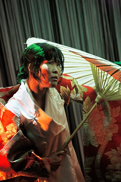 Production still for "En Trance". Yumi Umiumare. Photographer: Jeff Busby