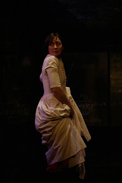 Production still for "Alias Grace". Caroline Lee as Grace Marks. Photographer: Lisa Tomasetti
