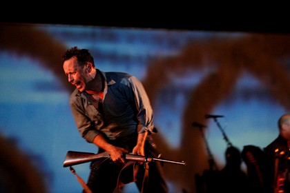 Production still for "One Night the Moon". Mark Seymour. Photographer: Jeff Busby