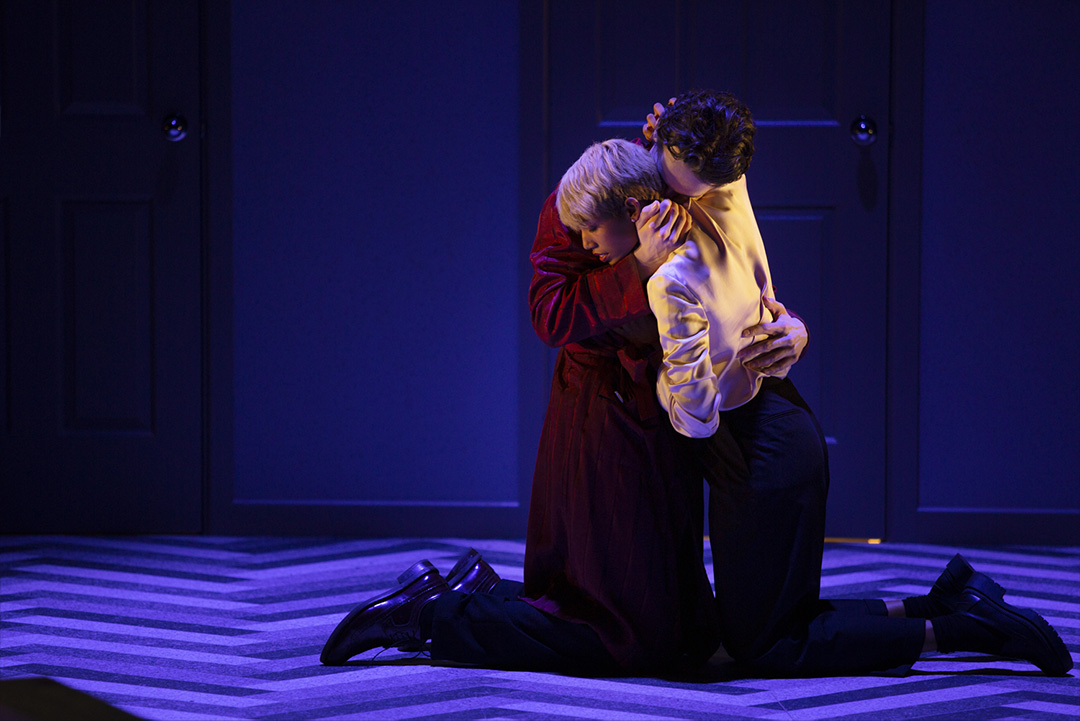 Production still for the 2023 Season of 'Nosferatu.' In photo: Jacob Collins-Levy, Shamita Siva. Photographer: Pia Johnson