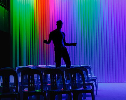 Production Photography from Homo Pentecostus (2024). Photographer: Gianna Rizzo. In photograph: Joel Bray and Peter Paltos.