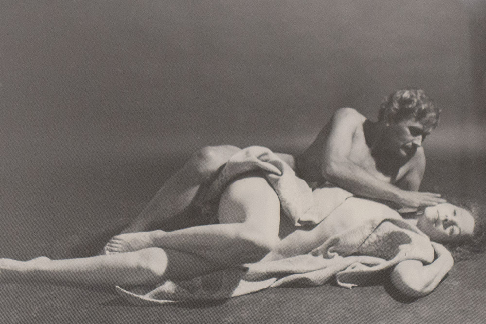 Publicity still for "Statements After an Arrest Under the Immorality Act". L-R: Anthony Wheeler, Olive Bodill. Photographer: Unknown