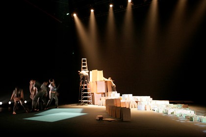 Production still from previous production of "Structure and Sadness". Photographer: Jeff Busby