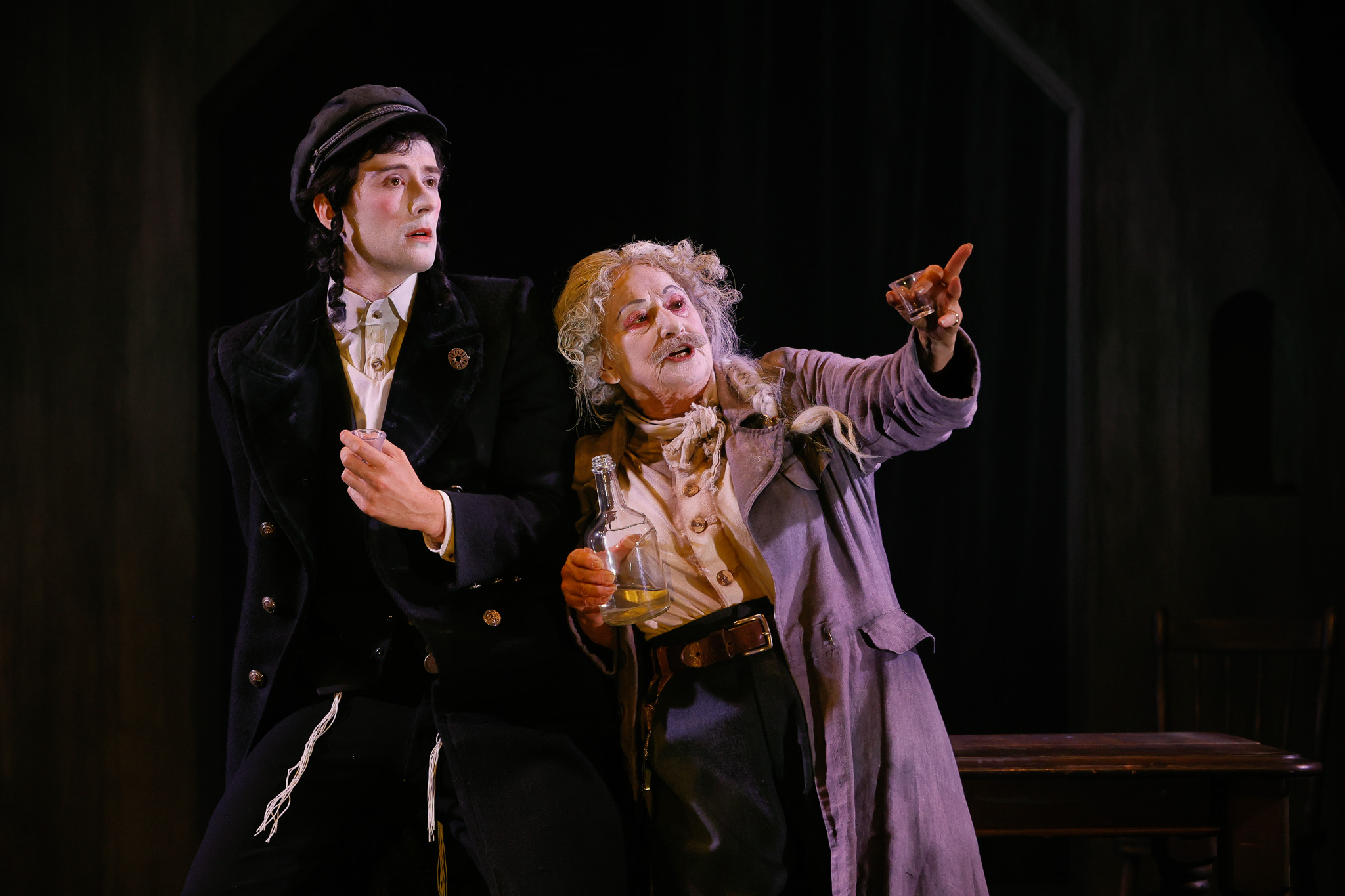  Production still for the 2024 Season of 'Yentl'. In photo: Nicholas Jaquinot, Evelyn Krape. Photographer: Jeff Busby.