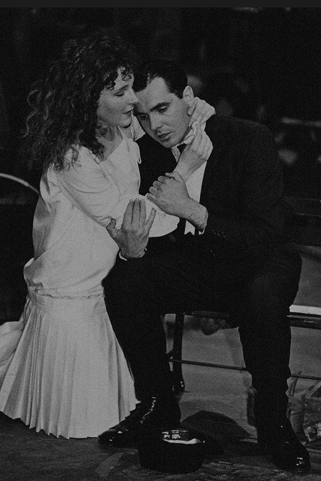 Production still for "Summer Shadows". L-R: Georgina Banks as Ali, Alan Fletcher as Davie. Photographer: David B. Simmonds