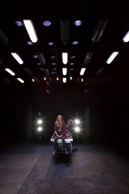 Production still for "Ugly Mugs". L-R: Peta Brady Steve Le Marquand. Photographer: Pia Johnson