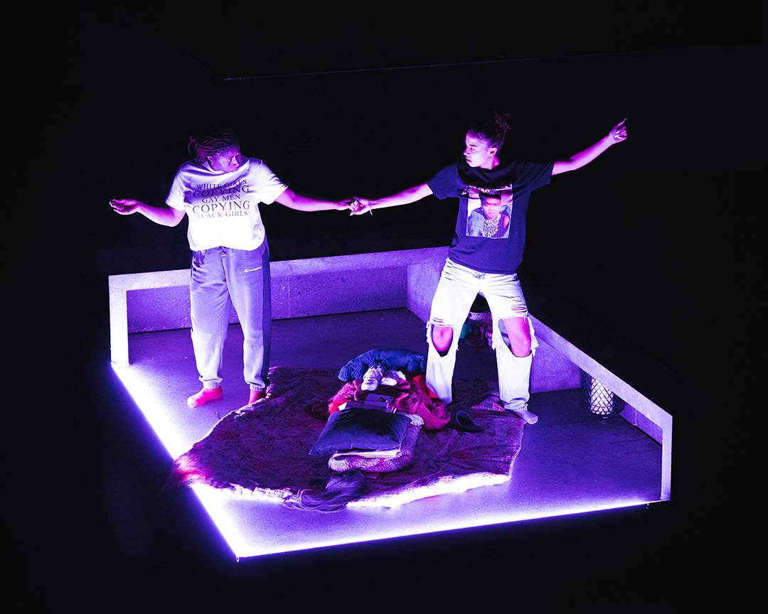 Production still for the 2023 Season of 'seven methods of killing kylie jenner". In photo: Chika Ikogwe and Iolanthe. Photographer: Wani Toa