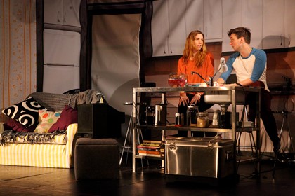 Production still for "Tame". L to R: Kath Tonkin, Ash Flanders. Photographer: Unknown