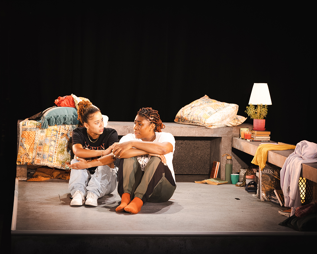 Production still for the 2023 Season of 'seven methods of killing kylie jenner". In photo: Chika Ikogwe and Iolanthe. Photographer: Wani Toa