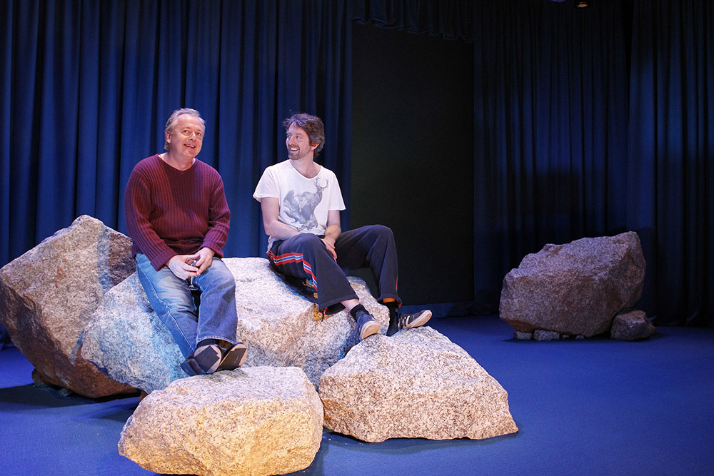 Production still for "Intimacy". L-R: Patrick Moffatt, Paul Lum. Photographer: Jeff Busby