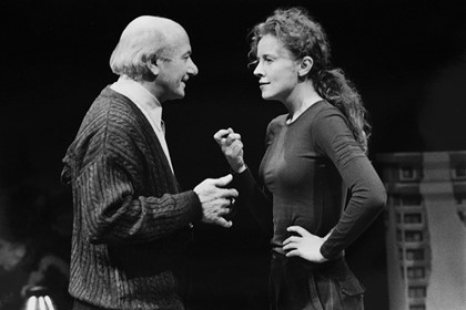 Production still for "Crazy Brave". L-R: Bruce Myles as Harold Hoffman, Alison Whyte as Alice Ford. Photographer: Jeff Busby