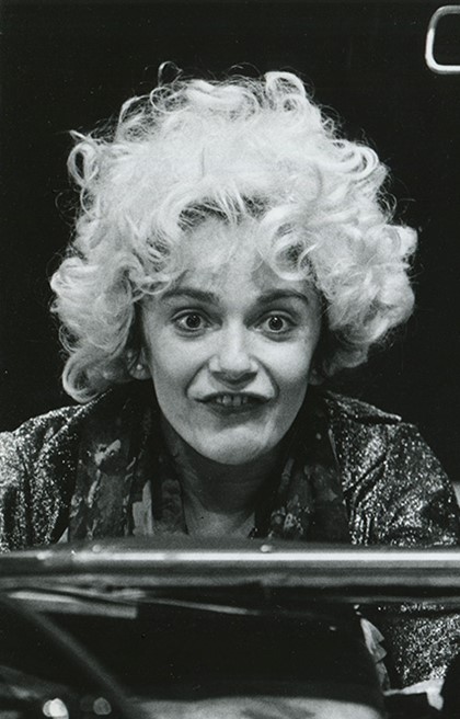 Production still for "On the North Diversion Road". L-R: Melita Jurisic, David Roberts. Photographer: Jeff Busby