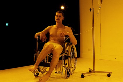 Production still for "Thyestes". Thomas Henning. Photographer: Jeff Busby