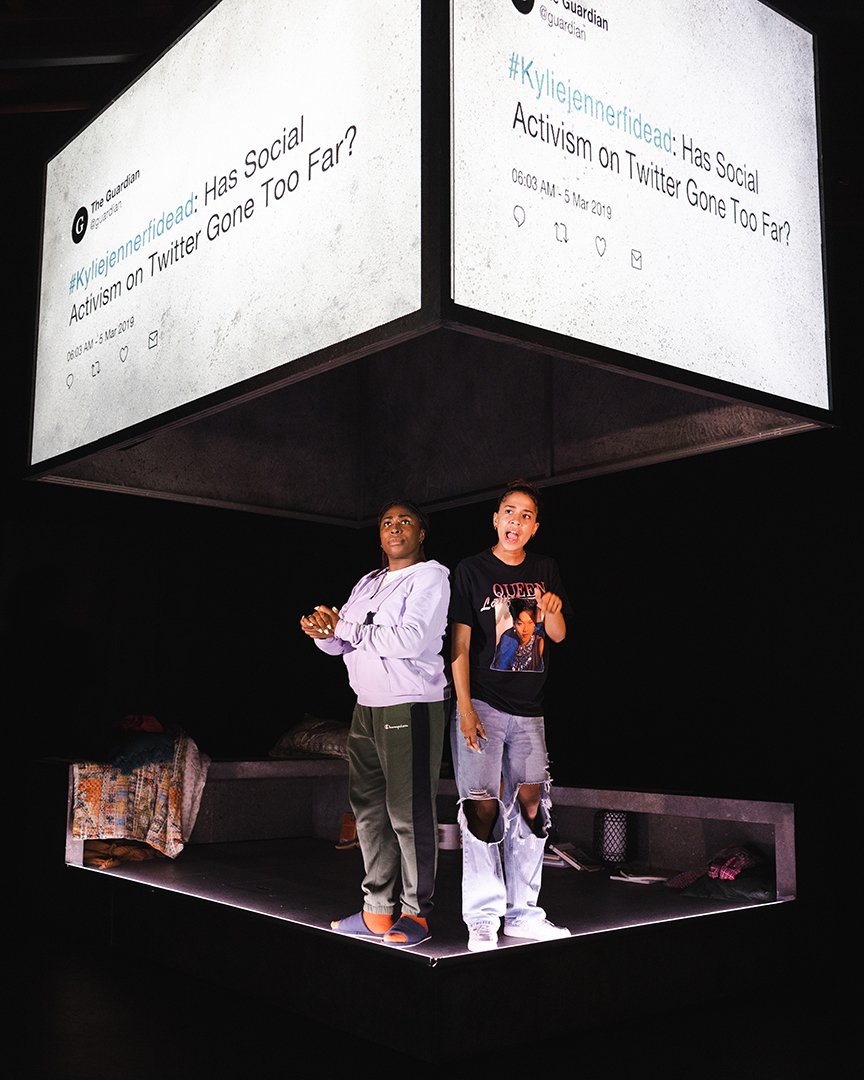 Production still for the 2023 Season of 'seven methods of killing kylie jenner". In photo: Chika Ikogwe and Iolanthe. Photographer: Wani Toa