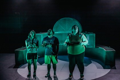 Production still for the 2023 Season of 'Atlantis'. In photo: Kira Samu, John Marc Desengano, Chanella Macri. Photographer: Tamarah Scott