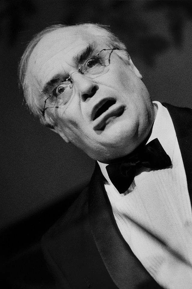 Production still for "Your Dreaming". Max Gillies as John Howard. Photographer: Jeff Busby