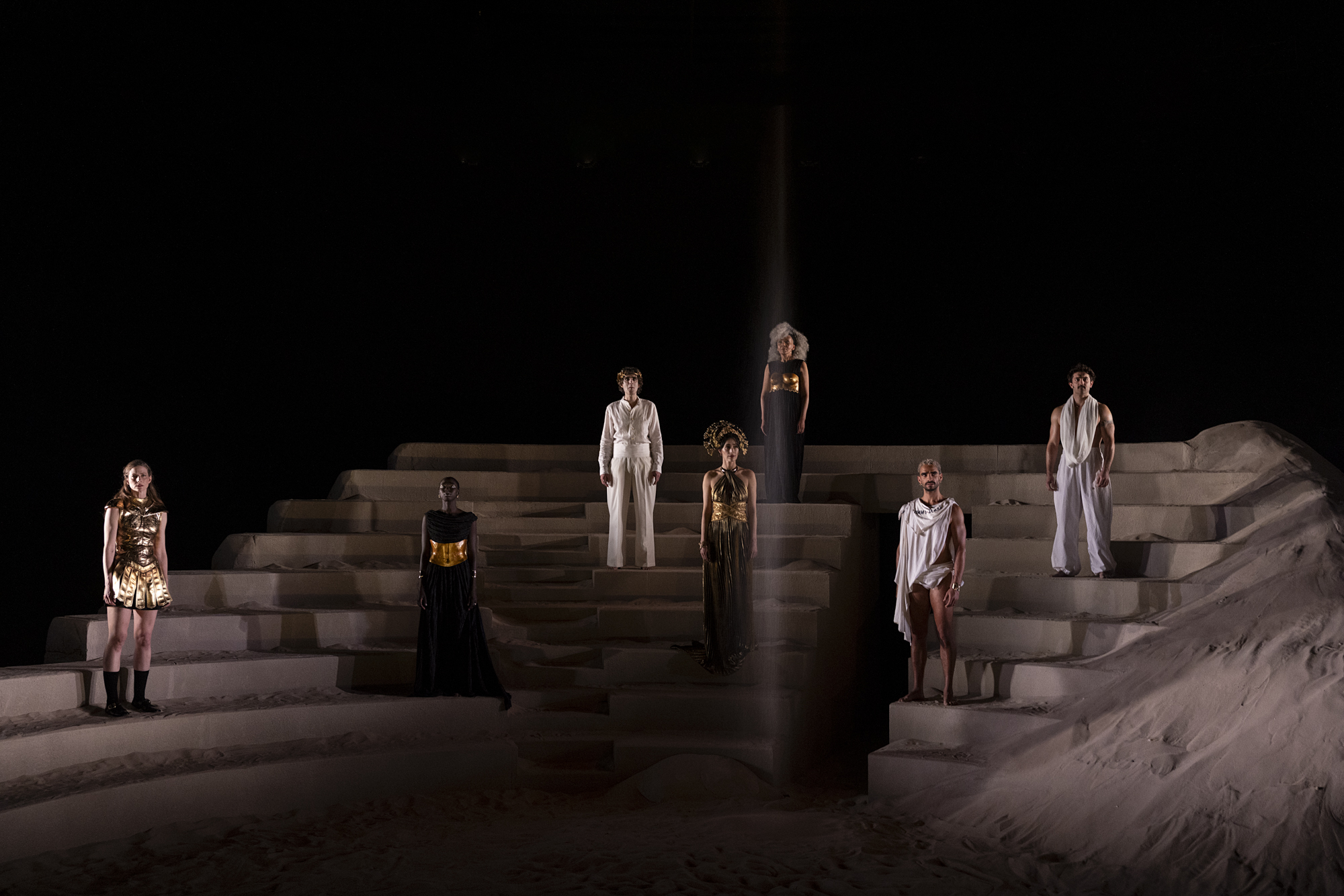 Production photography from TROY (2025) / Photographer: Pia Johnson / Featuring: Cast of TROY