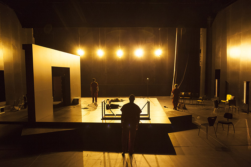 Production still for "I Am a Miracle". L-R: Hana Lee Crisp, Bert LaBonté, Melita Jurisic. Photographer: Pia Johnson
